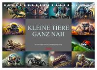 Kleine Tiere ganz nah (Tischkalender 2026 DIN A5 quer), CALVENDO Monatskalender