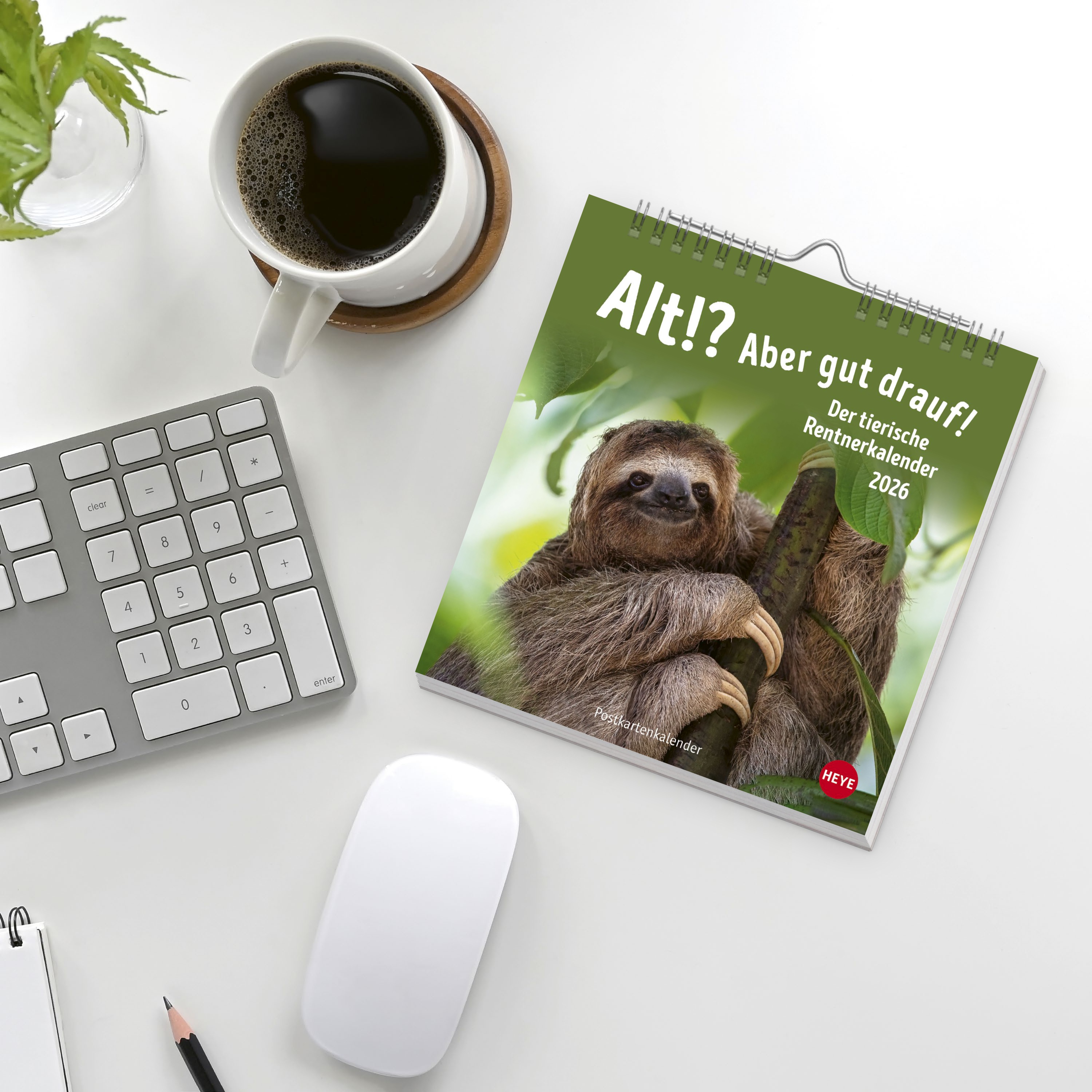 Alt! Aber gut drauf Postkartenkalender 2026 - Der tierische Rentnerkalender