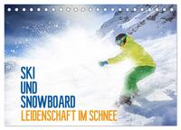 Ski und Snowboard - Leidenschaft im Schnee (Tischkalender 2025 DIN A5 quer), CALVENDO Monatskalender