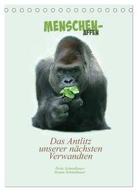 Menschenaffen - Das Antlitz unserer nächsten Verwandten (Tischkalender 2026 DIN A5 hoch), CALVENDO Monatskalender
