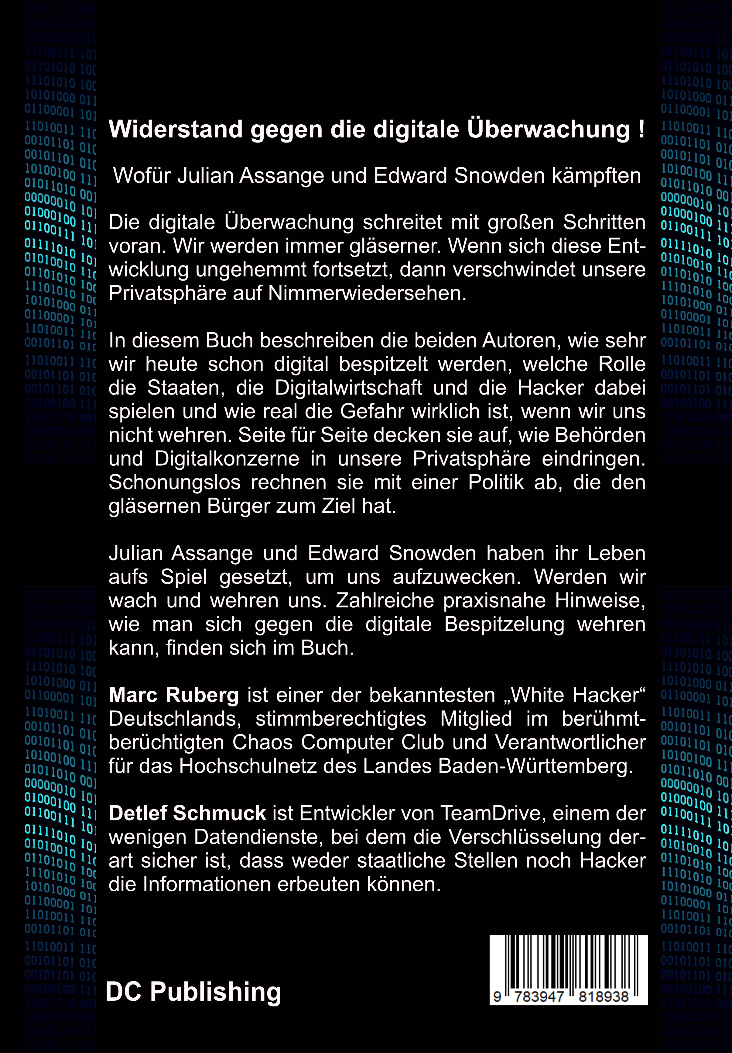 Rückseitencover Widerstand gegen die digitale Überwachung