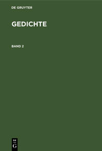 Friedrich Haug: Gedichte / Friedrich Haug: Gedichte. Band 2