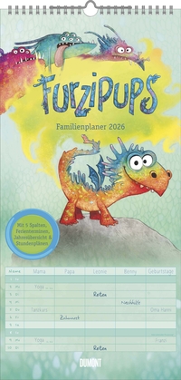 Furzipups der Knatterdrache - Familienplaner mit 5 Spalten