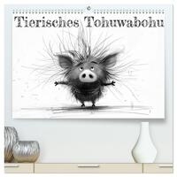 Tierisches Tohuwabohu (hochwertiger Premium Wandkalender 2025 DIN A2 quer), Kunstdruck in Hochglanz
