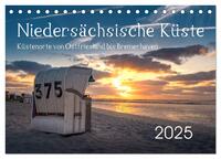 Vorderes Coverbild Niedersächsische Küste - Küstenorte von Ostfriesland bis Bremerhaven (Tischkalender 2025 DIN A5 quer), CALVENDO Monatskalender