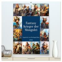 Fantasy-Krieger der Mongolei. Inspiriert von Dschingis Khan (hochwertiger Premium Wandkalender 2026 DIN A2 hoch), Kunstdruck in Hochglanz