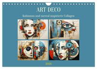 Art Deco. Kubismus und surreal inspirierte Collagen (Wandkalender 2026 DIN A4 quer), CALVENDO Monatskalender