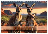Die Welt der Kängurus (Wandkalender 2025 DIN A2 quer), CALVENDO Monatskalender