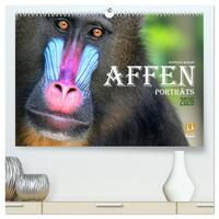 Vorderes Coverbild AFFENPORTRÄTS (hochwertiger Premium Wandkalender 2026 DIN A2 quer), Kunstdruck in Hochglanz