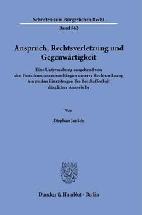 Anspruch, Rechtsverletzung und Gegenwärtigkeit.