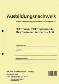 Vorderes Coverbild Ausbildungsnachweis