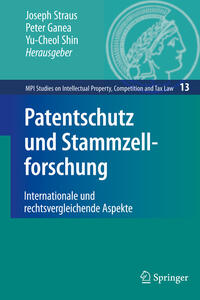Vorderes Coverbild Patentschutz und Stammzellforschung