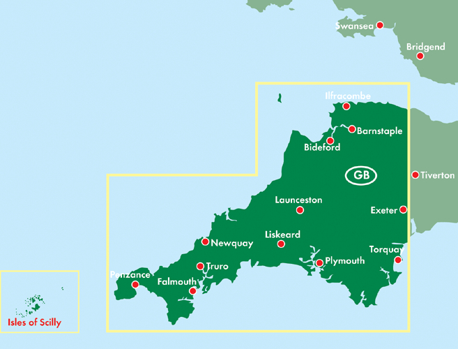 Cornwall, Autokarte 1:150.000, Top 10 Tips