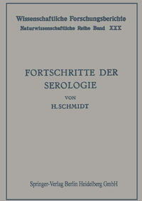 Vorderes Coverbild Fortschritte der Serologie