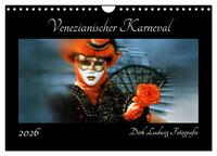 Venezianischer Karneval (Wandkalender 2026 DIN A4 quer), CALVENDO Monatskalender