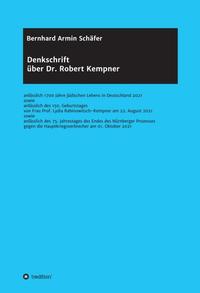 Vorderes Coverbild Denkschrift über Dr. Robert Kempner