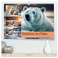 Eisbären im Fokus (hochwertiger Premium Wandkalender 2025 DIN A2 quer), Kunstdruck in Hochglanz