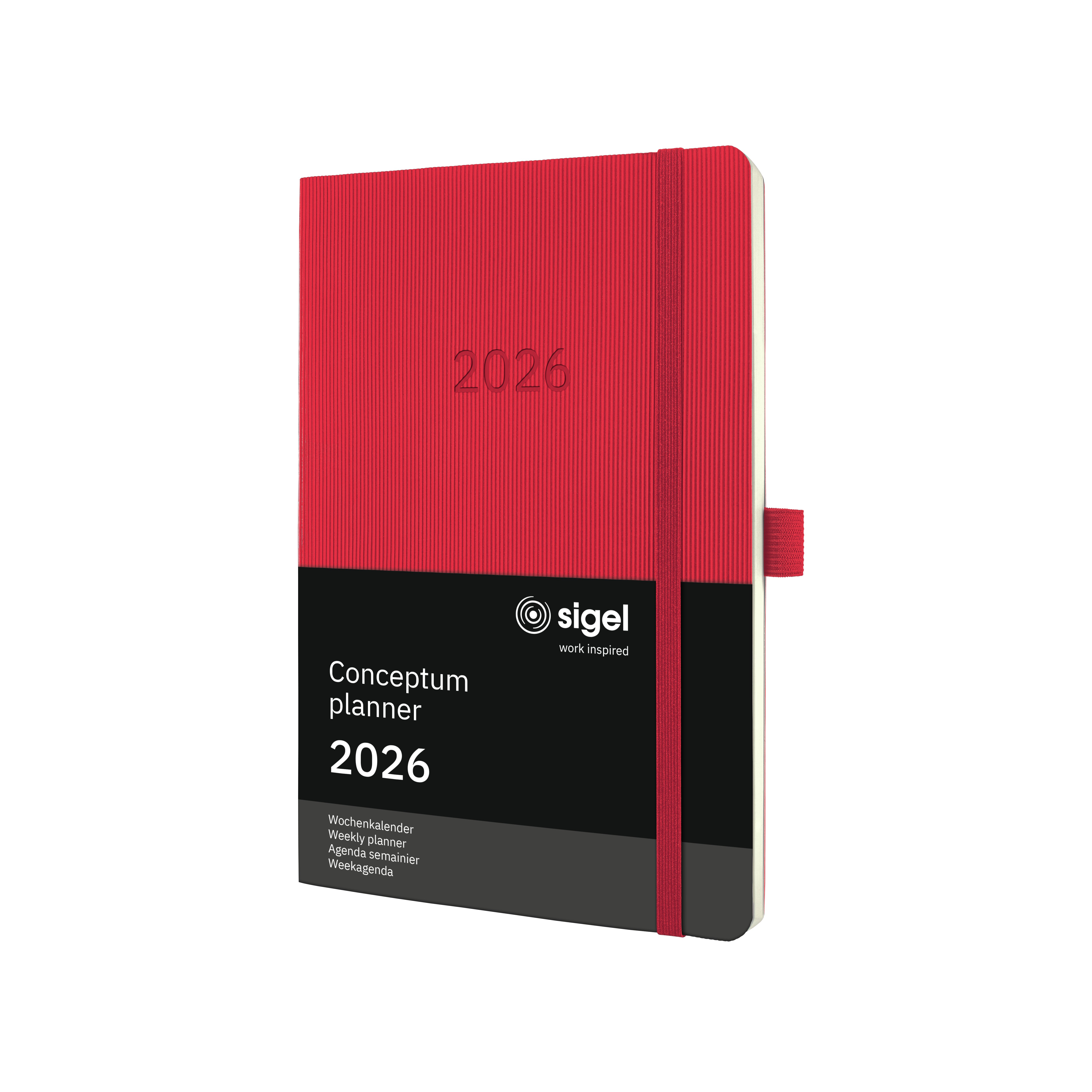 SIGEL C2634 Wochenkalender Conceptum 2026, ca. A5, , rot
