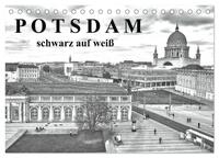 Potsdam schwarz auf weiß (Tischkalender 2026 DIN A5 quer), CALVENDO Monatskalender