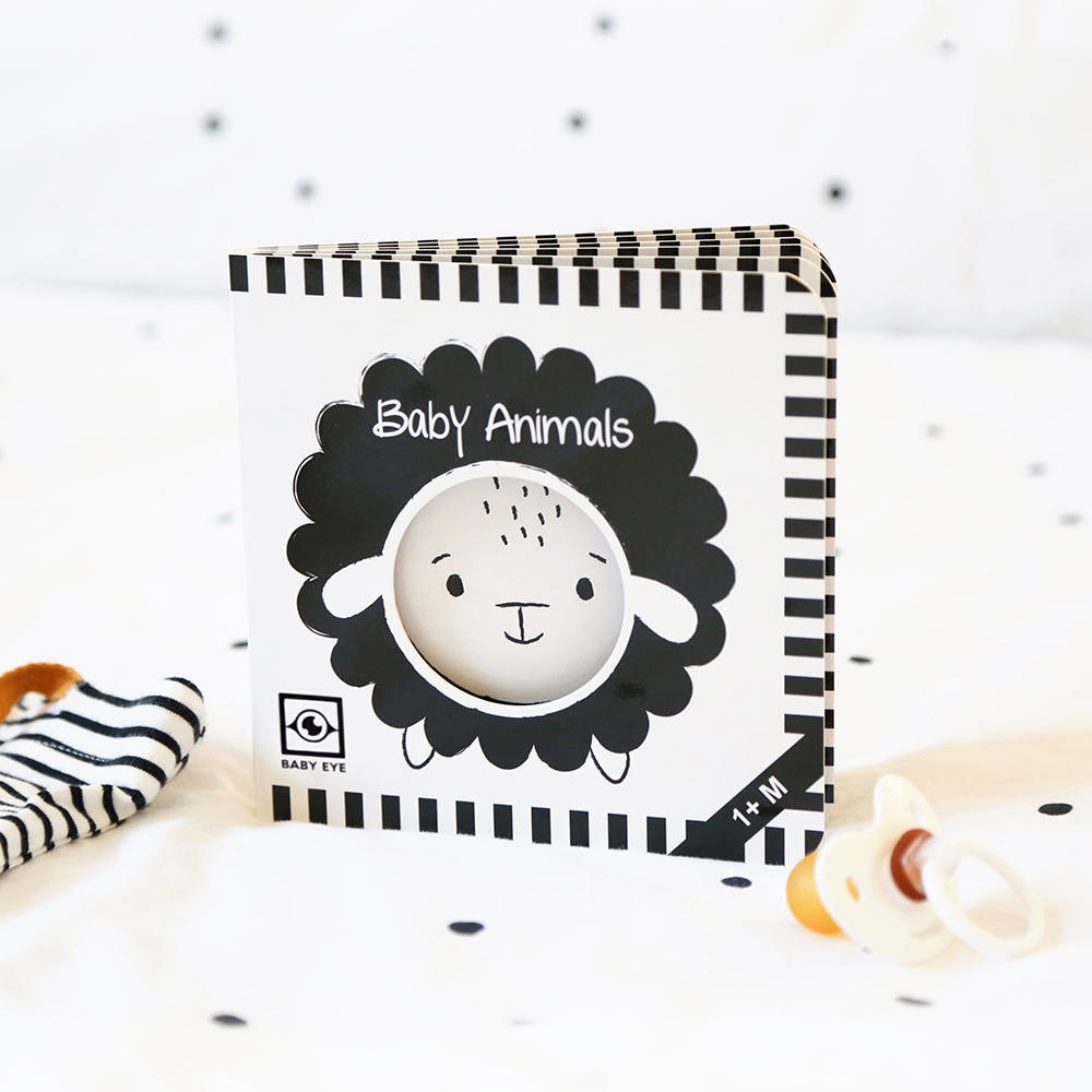 Baby Animals: Kontrastbuch für Babys mit Öffnungen · kontrastreiche Bilder angepasst an Babyaugen · Schwarz Weiß Buch für Neugeborene · Mein erstes Bilderbuch · Montessori Buch