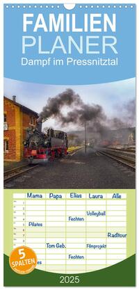 Familienplaner 2025 - Dampf im Pressnitztal mit 5 Spalten (Wandkalender, 21 x 45 cm) CALVENDO