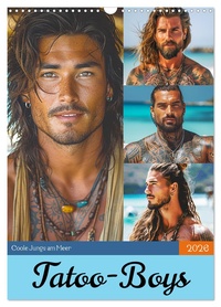 Tatoo-Boys. Coole Jungs am Meer (Wandkalender 2026 DIN A3 hoch), CALVENDO Monatskalender