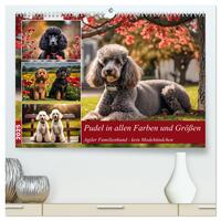 Pudel in allen Farben und Größen (hochwertiger Premium Wandkalender 2025 DIN A2 quer), Kunstdruck in Hochglanz