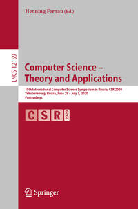 Computer Science – Theory and Applications