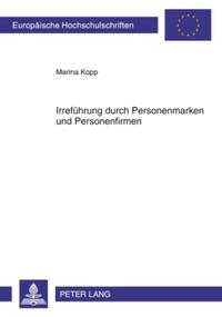 Irreführung durch Personenmarken und Personenfirmen