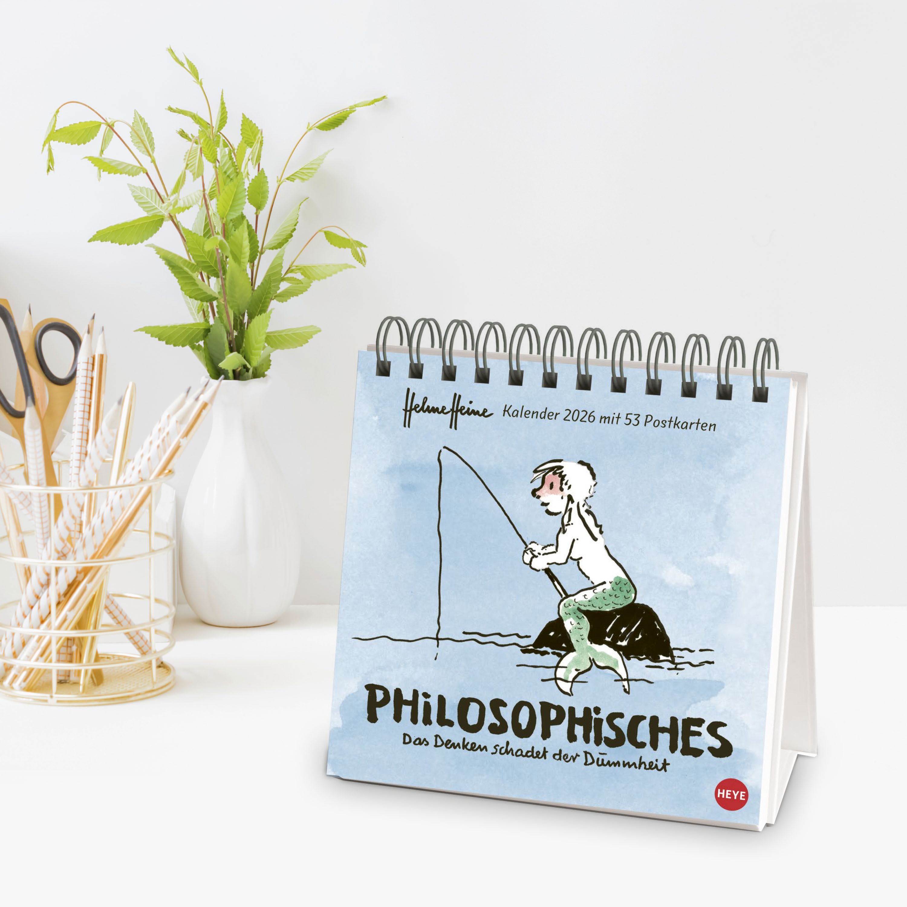 Helme Heine: Philosophisches Premium-Postkartenkalender 2026