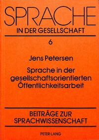 Vorderes Coverbild Sprache in der gesellschaftsorientierten Öffentlichkeitsarbeit