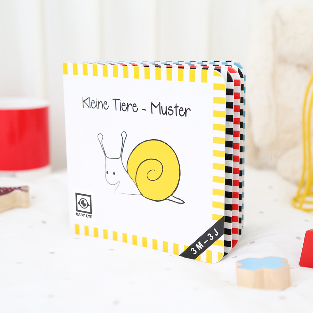 Kleine Tiere – Muster: Kontrastbuch für Babys · kontrastreiche Bilder angepasst an Babyaugen · Schwarz Weiß Primärfarben Buch für Neugeborene · Mein erstes Bilderbuch · Montessori Buch