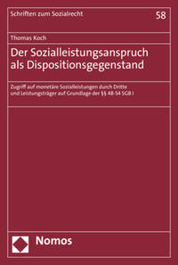 Vorderes Coverbild Der Sozialleistungsanspruch als Dispositionsgegenstand