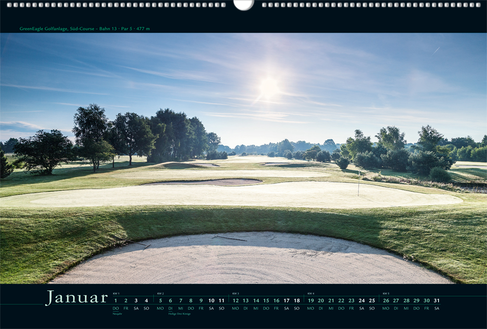 Beispielinhalt (Bild) Golfkalender 2015