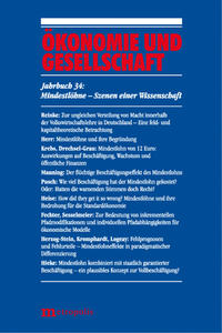 Vorderes Coverbild Mindestlöhne - Szenen einer Wissenschaft