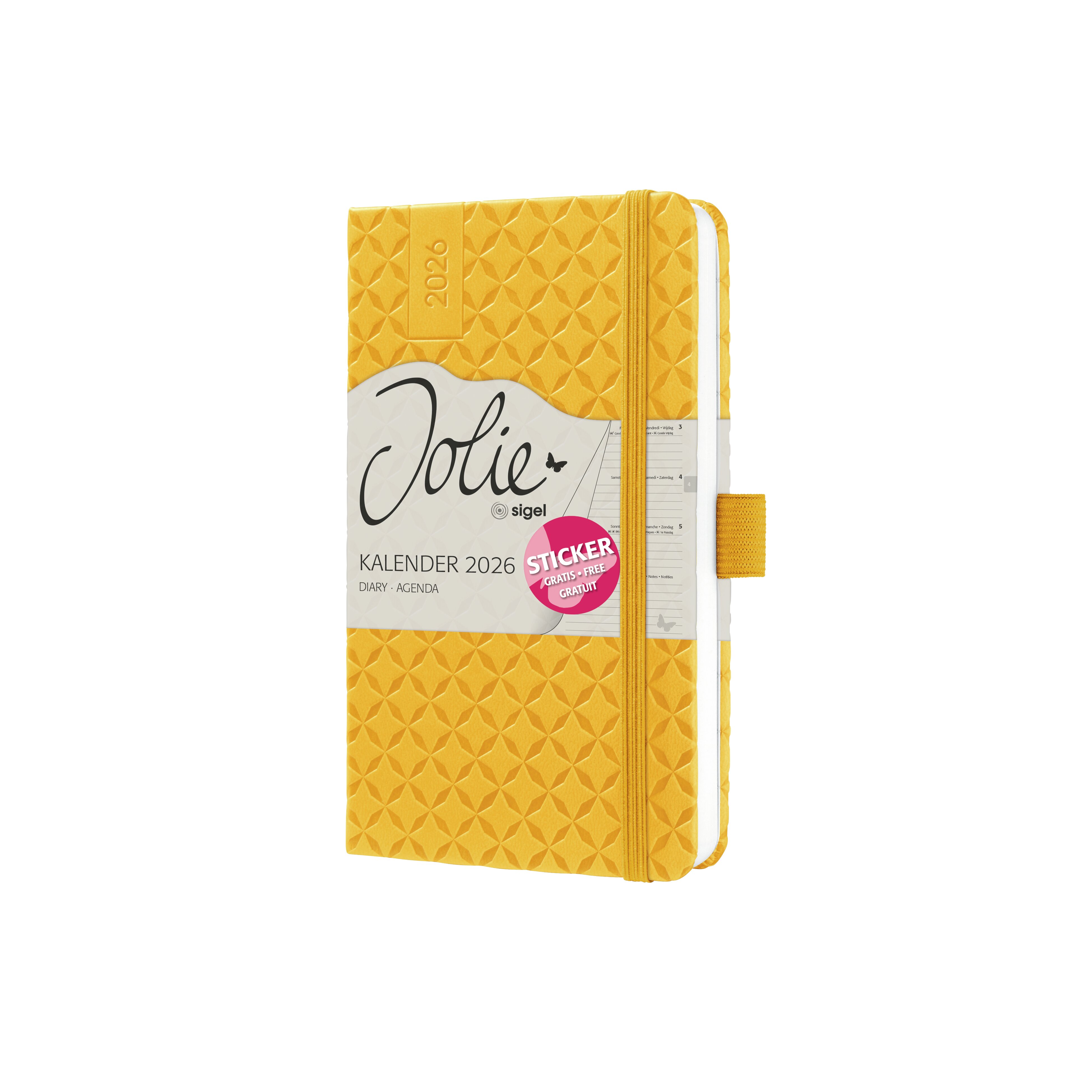 SIGEL J6116 Wochenkalender Jolie 2026, ca. A6, , gelb