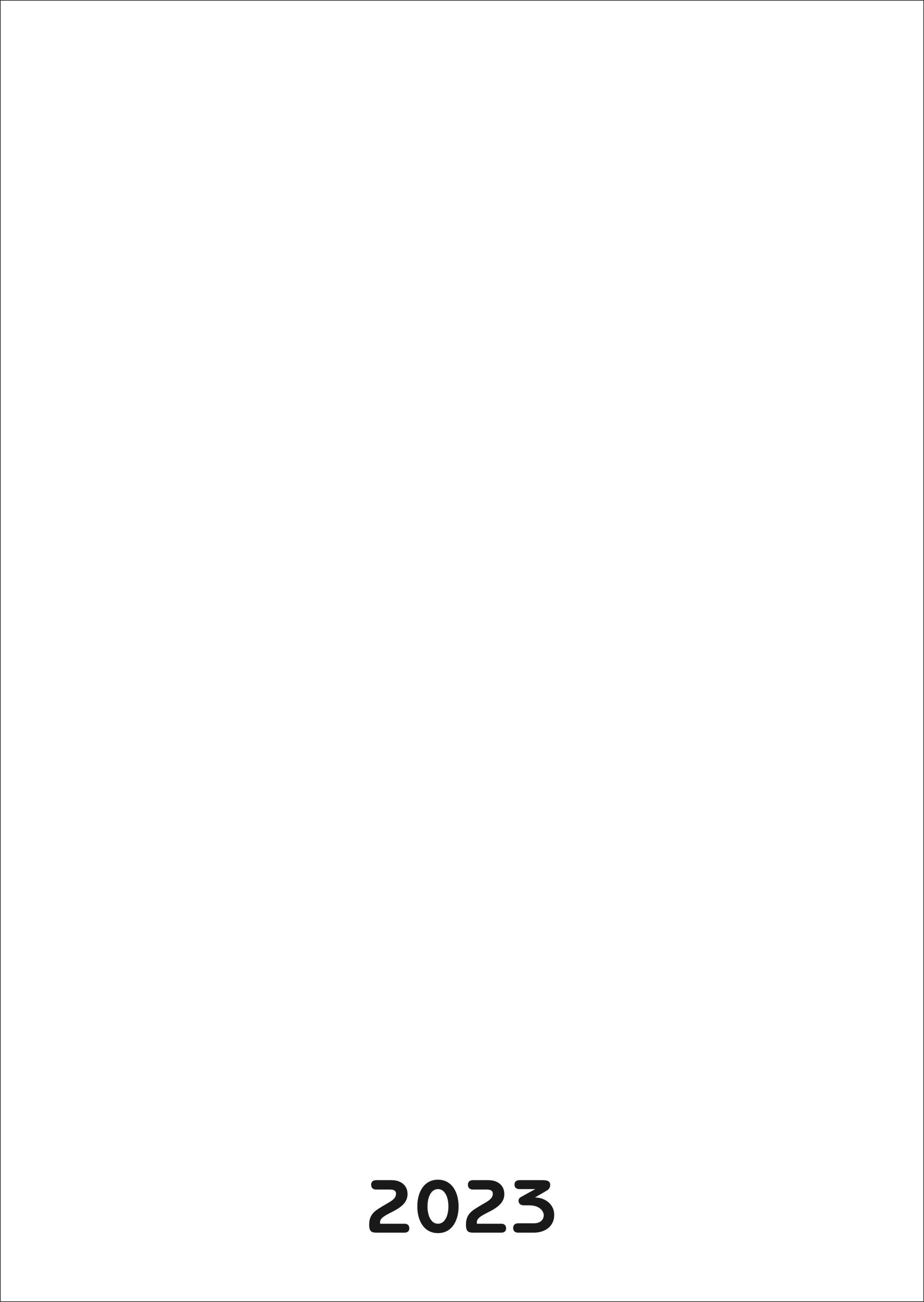 Mini White 2023 - Do it yourself Calendar