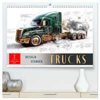Trucks - Design Studien (hochwertiger Premium Wandkalender 2026 DIN A2 quer), Kunstdruck in Hochglanz