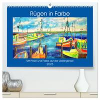 Rügen in Farbe - Mit Pinsel und Farbe auf der Lieblingsinsel (hochwertiger Premium Wandkalender 2025 DIN A2 quer), Kunstdruck in Hochglanz