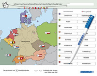 Ich kenne Deutschland - Deutschlands Nachbarländer - Lerntafel mit Stift