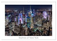 Skylines of New York (Wandkalender 2025 DIN A3 quer), CALVENDO Monatskalender