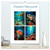Fantastische Unterwasserwelt (hochwertiger Premium Wandkalender 2026 DIN A2 hoch), Kunstdruck in Hochglanz
