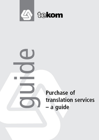 Purchase of translation services - A guide