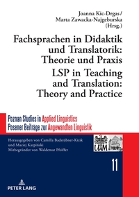 Vorderes Coverbild Fachsprachen in Didaktik und Translatorik: Theorie und Praxis / LSP in Teaching and Translation: Theory and Practice