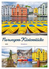 Norwegens Küstenstädte - Reiseplaner (Wandkalender 2025 DIN A2 hoch), CALVENDO Monatskalender