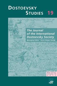 Dostoevsky Studies, Volume 19/2015