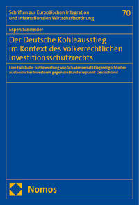 Der Deutsche Kohleausstieg im Kontext des völkerrechtlichen Investitionsschutzrechts