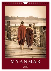 MYANMAR SPIRITUELL 2026 (Wandkalender 2026 DIN A4 hoch), CALVENDO Monatskalender