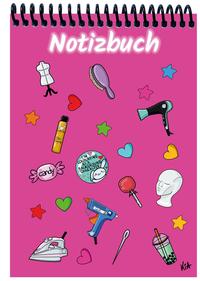 Vorderes Coverbild A 4 Notizblock Manga Items, pink, liniert