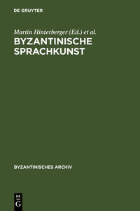 Vorderes Coverbild Byzantinische Sprachkunst